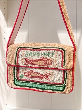 🐟 Collection XIIX Beaded Sardines Shoulder Bag